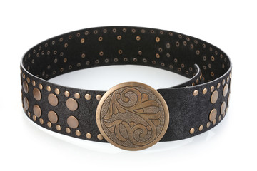 Female belt with flower shaped buckle