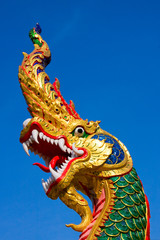 Fototapeta na wymiar Dragon statue at a temple in Hua Hin, Thailand