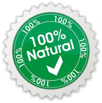 étiquette 100% natural