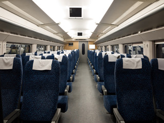 Obraz premium interior of high speed train