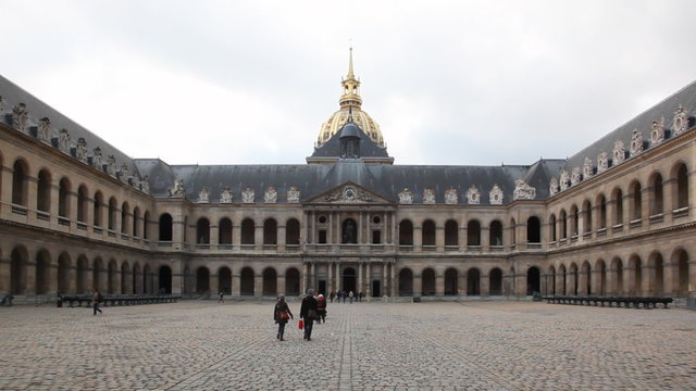 central courtyard of State Les Invalides in Paris day
