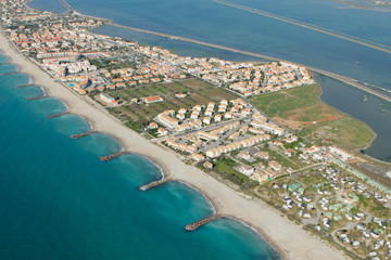 Photo aérienne de Frontignan plage (34)