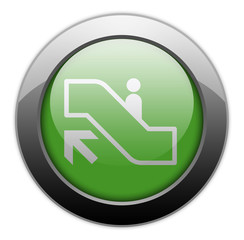 Green Metallic Orb Button "Escalator Up"