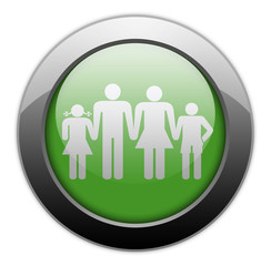 Green Metallic Orb Button 