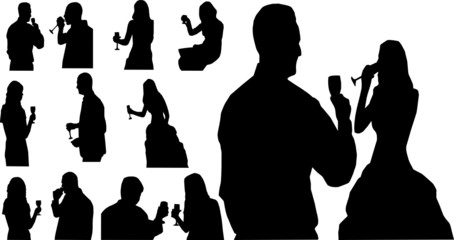 People with glass