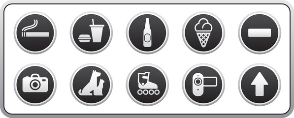 Prohibited Signs sticker black