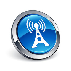 icône bouton internet antenne wifi