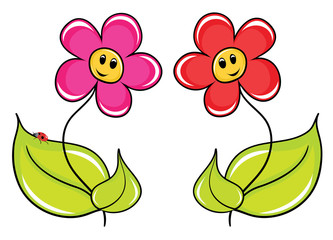 Cartoon flowers