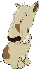 Dog.Bull Terrier. Cartoon