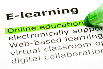 E-learning Dictionary Definition Online Education Concept