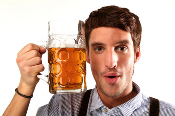 Mann mit Bier