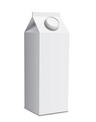 Milk carton with screw cap