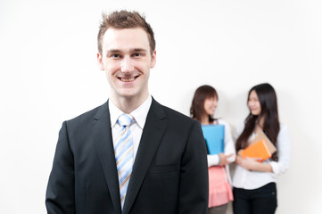 a young teacher and student