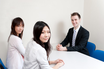 Obraz premium a young teacher and student