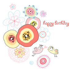 floral greeting card