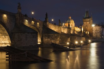 Obraz premium Night Charles Bridge