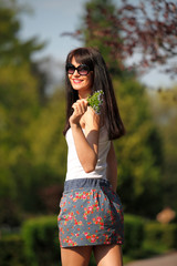 Fototapeta premium Portrait Happy women in park