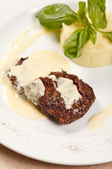 beef steak with potatoes