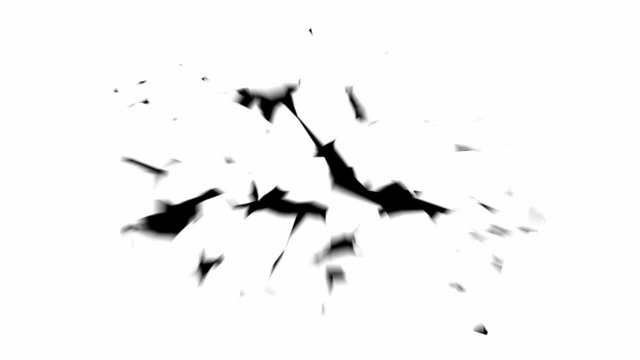 Exploding wall 3D transition - green screen