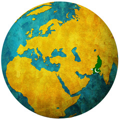 pakistan flag on globe map