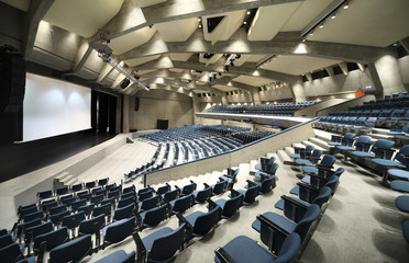 interior of a Congress Palace,  auditorium in Lugano - Powered by Adobe