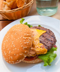 American cheese burger