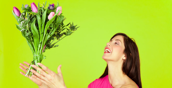 catch the flower bouquet