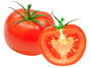 Tomato isolated on white background