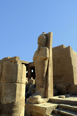 Statue of Ramesses ll in Temple Complex Karnak Egypt
