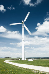 Obraz premium Path to the Wind Turbine