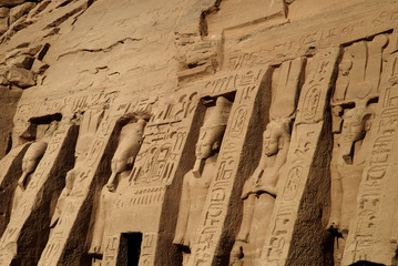 Temple of Nefertari dedicated to Hathor at Abu Simbel in Egypt