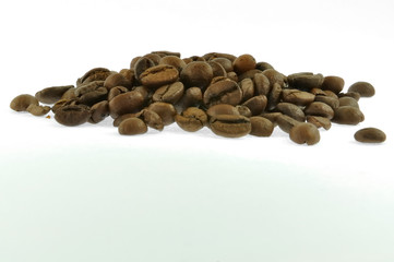 coffee beans on white background