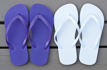 Two Pairs of Flip Flops on a Deck