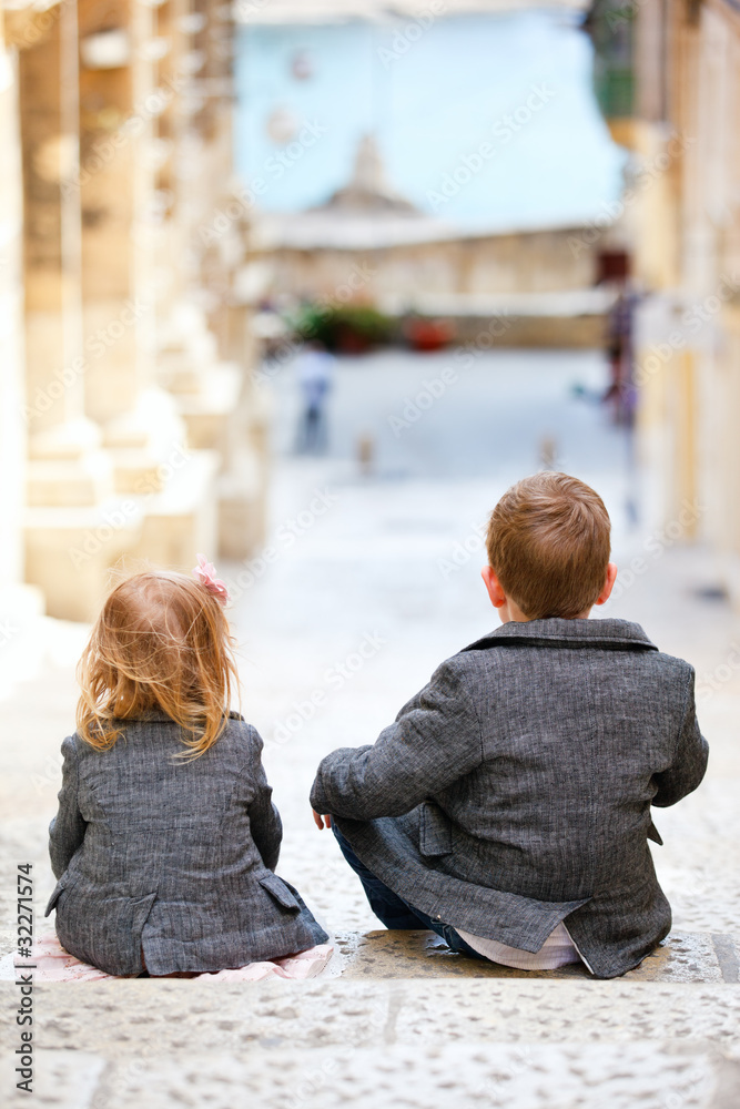 Poster kids outdoors