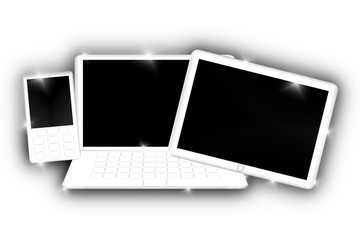 Laptop, Tablet-Computer, Mobile Phone