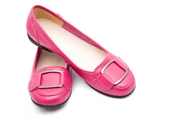 pink shoes with clipping path