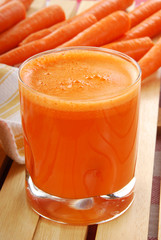 Fresh carrot juice