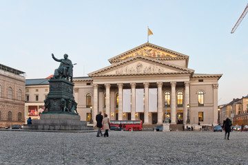 View at the Bavarian National Theater in Munich, Germany
