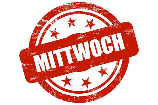 Sternen Stempel rot MITTWOCH