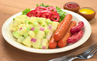 Sausages with potato salad