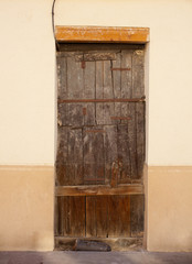 Old door of a poor house