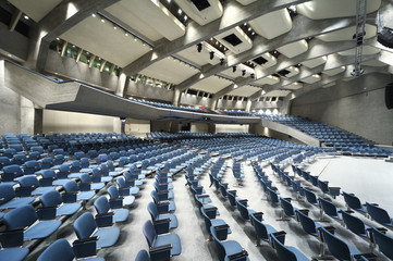 interior of a Congress Palace,  auditorium in Lugano