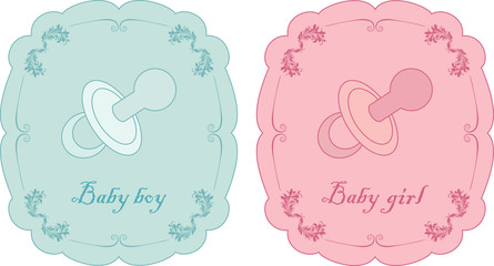 Vector illustration of baby card
