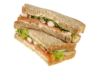 Smoked Salmon and Prawn Sandwich