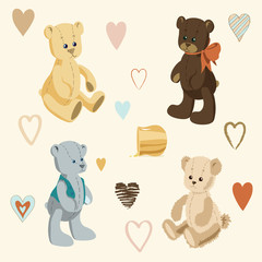 Four Cute Teddy Bears