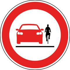 Radfahrer überholen verboten