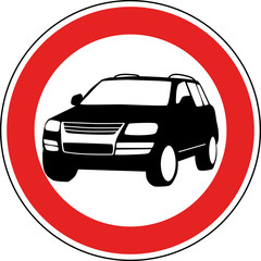 SUV verboten - Durchfahrt verboten
