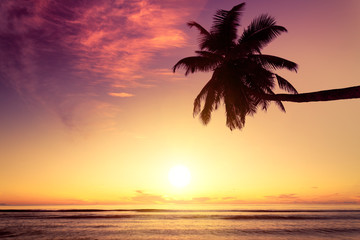 Obraz na płótnie Canvas Seszele sunset