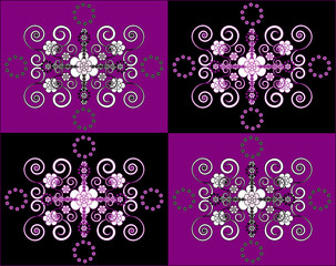 pattern flower square background