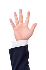 Business man's hand sign